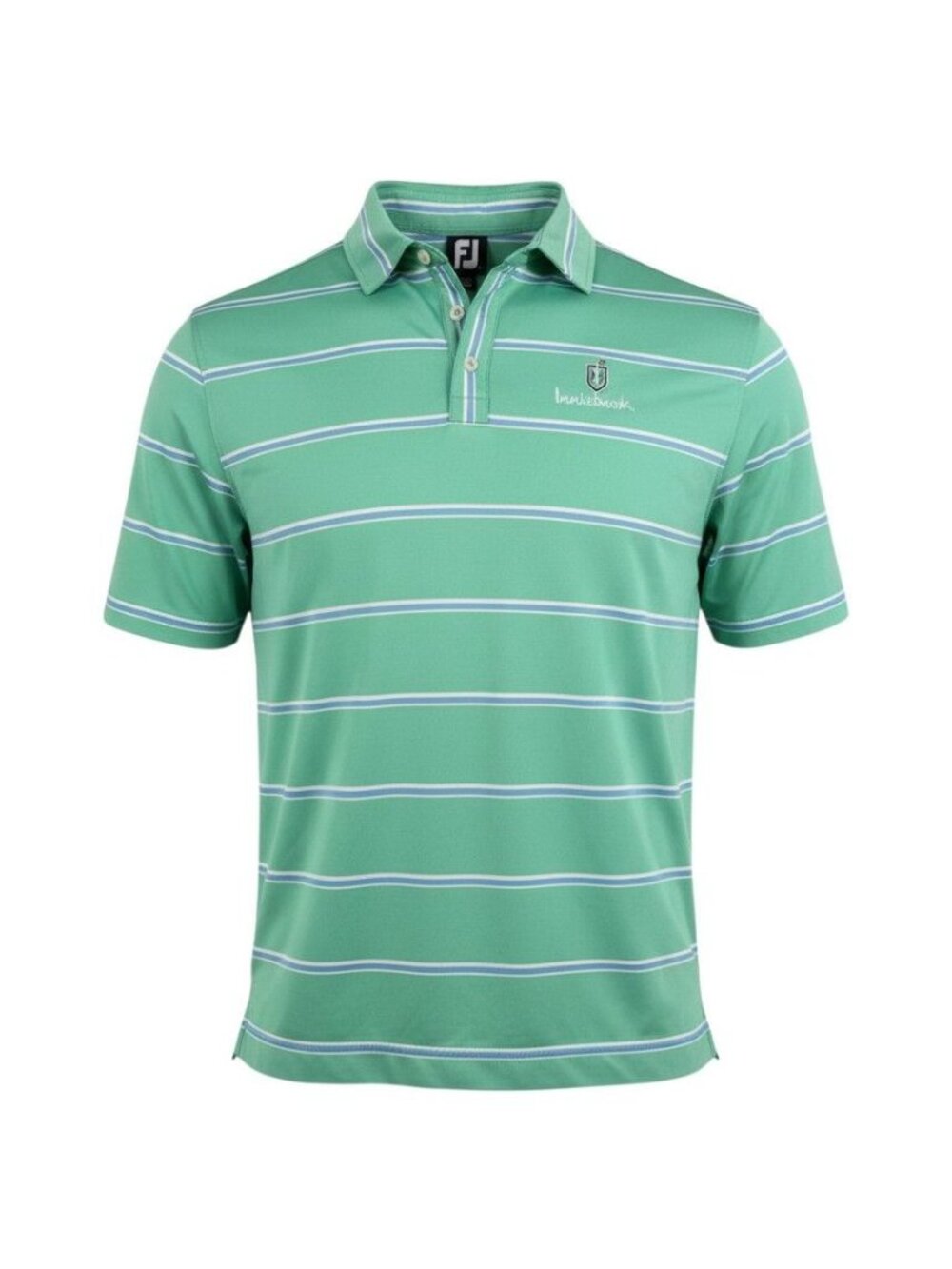 FootJoy Mens Green Striped Innisbrook Golf Short Sleeve Polo Shirt L